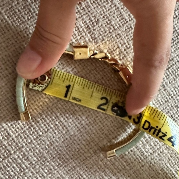 Henri Bendel Gold Chain Bracelet Snake Embossed leather Bracelet cuff bracelet - Picture 11 of 14